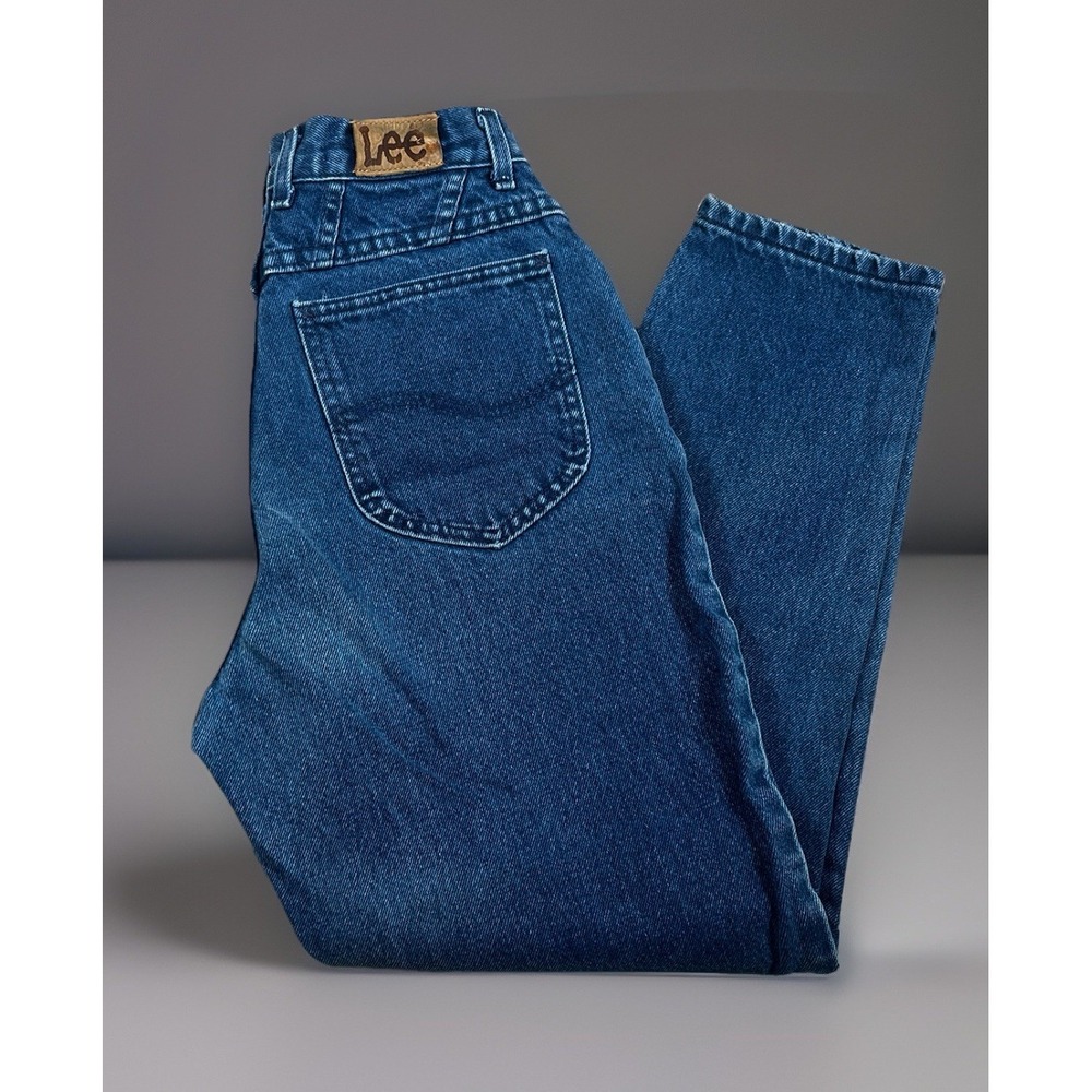 Vintage Lee Riders High Rise Tapered Jeans Women 10 Pet. Blue Denim 24x27 USA